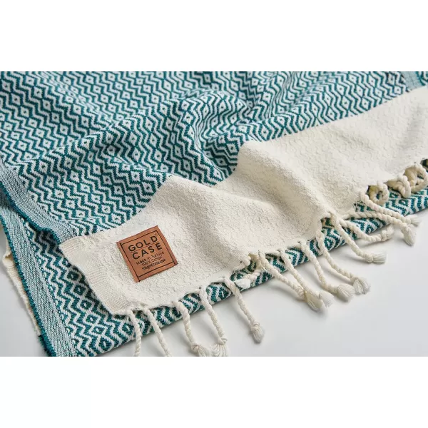 Zeus Original Turkish Hand Towels by Gold CASE  Set of 420x40 100 Cotton Decorative Towel  Bathroom and Kitchen Peshtemal for Hand Face Hair SPA Farmhouse Gym Tea and Dishcloth OrangeTeal Zeus Hand Towel