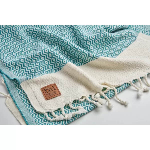 Zeus Original Turkish Hand Towels by Gold CASE  Set of 420x40 100 Cotton Decorative Towel  Bathroom and Kitchen Peshtemal for Hand Face Hair SPA Farmhouse Gym Tea and Dishcloth OrangeMint Zeus Hand Towel