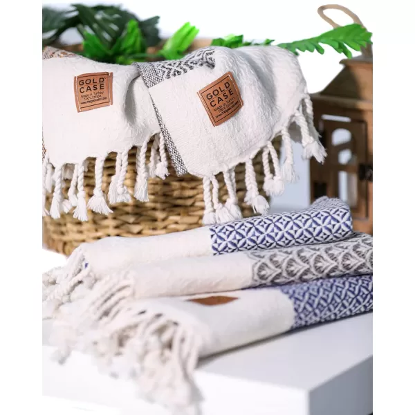 Zeus Original Turkish Hand Towels by Gold CASE  Set of 420x40 100 Cotton Decorative Towel  Bathroom and Kitchen Peshtemal for Hand Face Hair SPA Farmhouse Gym Tea and Dishcloth OrangeBeige Ares Hand Towel