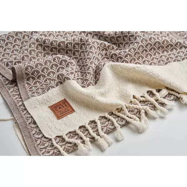 Zeus Original Turkish Hand Towels by Gold CASE  Set of 420x40 100 Cotton Decorative Towel  Bathroom and Kitchen Peshtemal for Hand Face Hair SPA Farmhouse Gym Tea and Dishcloth OrangeBrown Helen Hand Towel