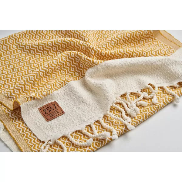 Zeus Original Turkish Hand Towels by Gold CASE  Set of 420x40 100 Cotton Decorative Towel  Bathroom and Kitchen Peshtemal for Hand Face Hair SPA Farmhouse Gym Tea and Dishcloth OrangeMustard Zeus Hand Towel