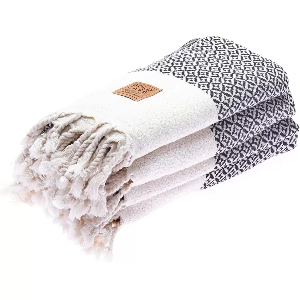 Zeus Original Turkish Hand Towels by Gold CASE  Set of 420x40 100 Cotton Decorative Towel  Bathroom and Kitchen Peshtemal for Hand Face Hair SPA Farmhouse Gym Tea and Dishcloth OrangeBlack Aphrodite Hand Towel