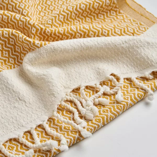 Zeus Original Turkish Hand Towels by Gold CASE  Set of 420x40 100 Cotton Decorative Towel  Bathroom and Kitchen Peshtemal for Hand Face Hair SPA Farmhouse Gym Tea and Dishcloth OrangeMustard Zeus Hand Towel