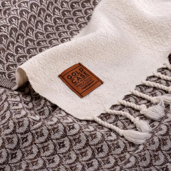 Zeus Original Turkish Hand Towels by Gold CASE  Set of 420x40 100 Cotton Decorative Towel  Bathroom and Kitchen Peshtemal for Hand Face Hair SPA Farmhouse Gym Tea and Dishcloth OrangeBrown Helen Beach Bath Towel