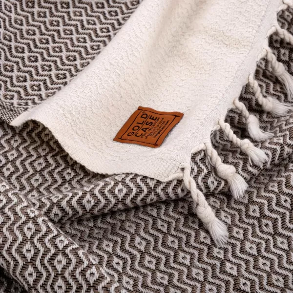 Zeus Original Turkish Hand Towels by Gold CASE  Set of 420x40 100 Cotton Decorative Towel  Bathroom and Kitchen Peshtemal for Hand Face Hair SPA Farmhouse Gym Tea and Dishcloth OrangeBrown Zeus Beach Bath Towel