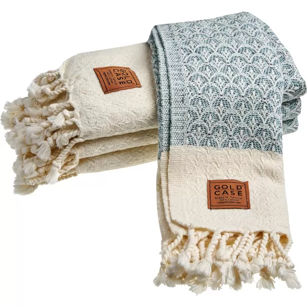 Zeus Original Turkish Hand Towels by Gold CASE  Set of 420x40 100 Cotton Decorative Towel  Bathroom and Kitchen Peshtemal for Hand Face Hair SPA Farmhouse Gym Tea and Dishcloth OrangeAqua Helen Hand Towel
