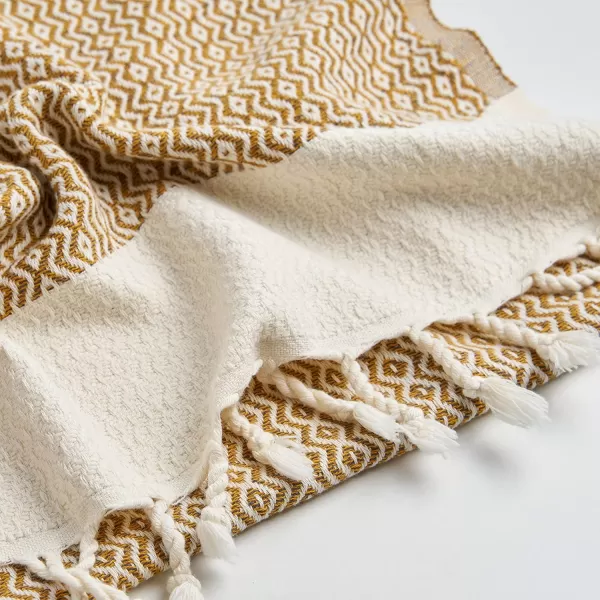 Zeus Original Turkish Hand Towels by Gold CASE  Set of 420x40 100 Cotton Decorative Towel  Bathroom and Kitchen Towel for Hand Face Hair SPA Farmhouse Gym Tea and Dishcloth Dark MustardDark Mustard Zeus Hand Towel