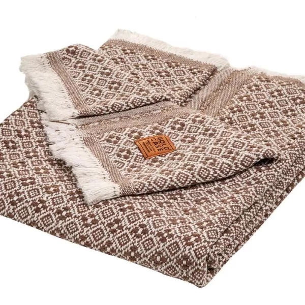 Gold CASE Retro Throw amp Blanket 50x60 inches 130x150cm Super Soft 100 Recycled Cotton  PREWashed Decorative and MultiPurpose Boho Blankets for Couch Farmhouse Bed Chair and Sofa Brown50x60 Retro Brown