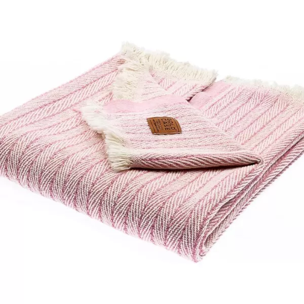 Gold CASE Retro Throw amp Blanket 50x60 inches 130x150cm Super Soft 100 Recycled Cotton  PREWashed Decorative and MultiPurpose Boho Blankets for Couch Farmhouse Bed Chair and Sofa Brown50x60 Vintage Pink