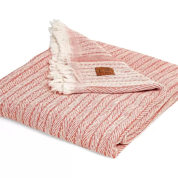 Gold CASE Retro Throw amp Blanket 50x60 inches 130x150cm Super Soft 100 Recycled Cotton  PREWashed Decorative and MultiPurpose Boho Blankets for Couch Farmhouse Bed Chair and Sofa Brown50x60 Vintage Orange