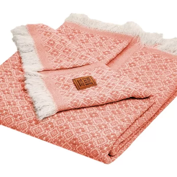 Gold CASE Retro Throw amp Blanket 50x60 inches 130x150cm Super Soft 100 Recycled Cotton  PREWashed Decorative and MultiPurpose Boho Blankets for Couch Farmhouse Bed Chair and Sofa Brown50x60 Retro Orange
