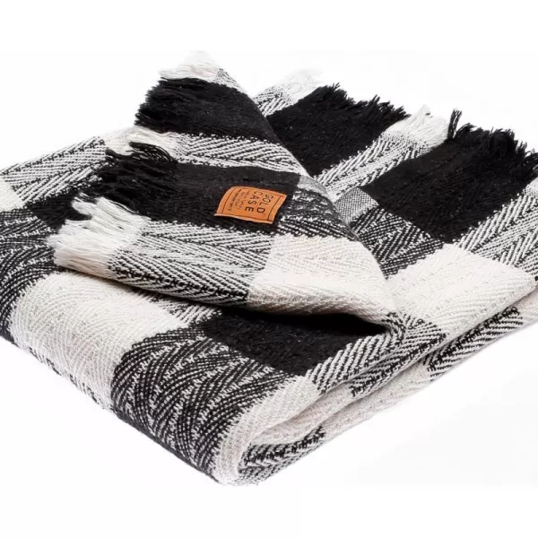 Gold CASE Retro Throw amp Blanket 50x60 inches 130x150cm Super Soft 100 Recycled Cotton  PREWashed Decorative and MultiPurpose Boho Blankets for Couch Farmhouse Bed Chair and Sofa Brown50x60 Buffalo Black