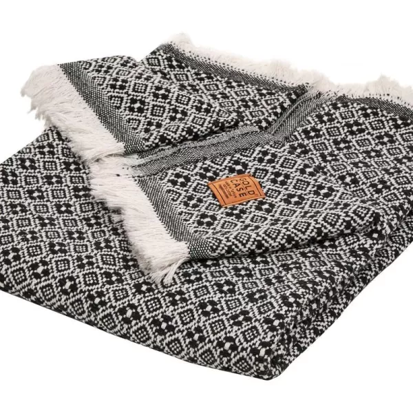 Gold CASE Retro Throw amp Blanket 50x60 inches 130x150cm Super Soft 100 Recycled Cotton  PREWashed Decorative and MultiPurpose Boho Blankets for Couch Farmhouse Bed Chair and Sofa Brown50x60 Retro Black