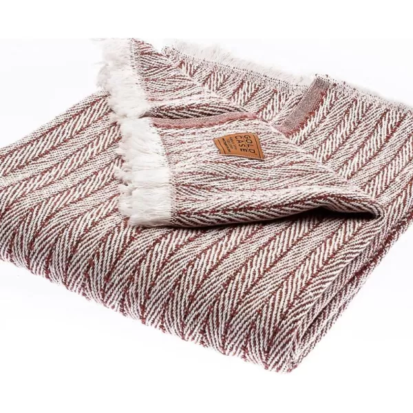 Gold CASE Retro Throw amp Blanket 50x60 inches 130x150cm Super Soft 100 Recycled Cotton  PREWashed Decorative and MultiPurpose Boho Blankets for Couch Farmhouse Bed Chair and Sofa Brown60x80 Vintage Brick
