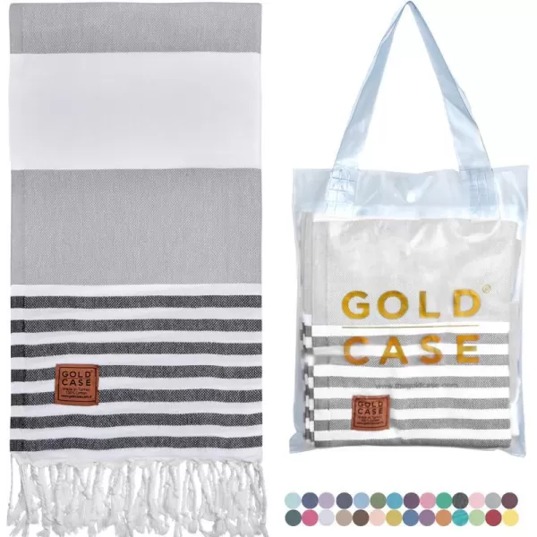 Gold CASE Turkish Beach Towel  Set of 6100 Cotton  70x38 inches XXL Oversized  PREWashed  Quick Dry Sand Free Turkish Towel  Lightweight Bath Towels OlymposMulticolor2Olymposgrey BeachBath Towel 1pc