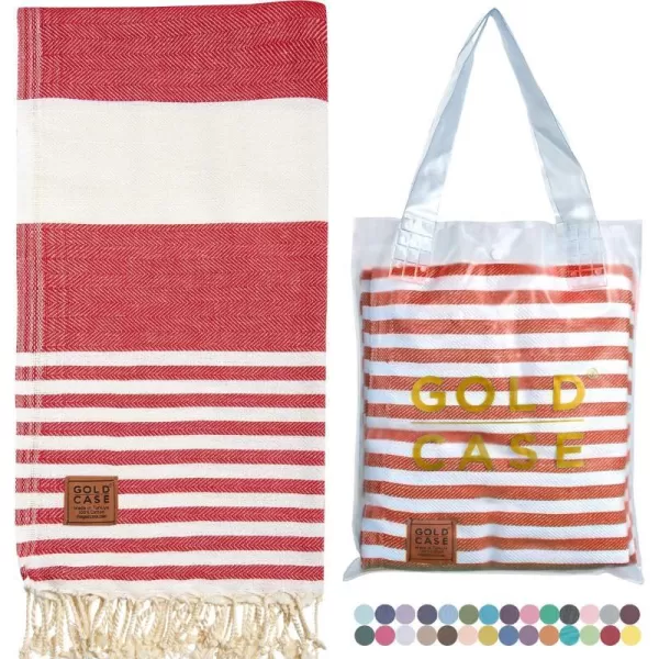 Gold CASE Turkish Beach Towel MYRA  40x70 inches XXL Oversized Bath Towels 100 Cotton Quick Dry Sand Free  with Free Reusable Bag Gift  Super Soft MyraOrangeOlymyrared BeachBath Towel 1pc