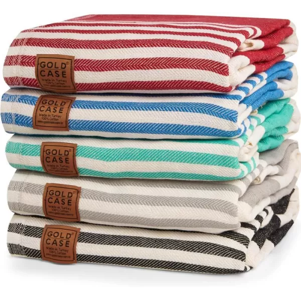 Gold CASE Turkish Beach Towel MYRA  40x70 inches XXL Oversized Bath Towels 100 Cotton Quick Dry Sand Free  with Free Reusable Bag Gift  Super Soft MyraOrangeOlymyramulti1 BeachBath Towel Set