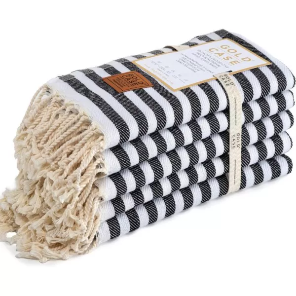 Gold CASE Turkish Beach Towel MYRA  40x70 inches XXL Oversized Bath Towels 100 Cotton Quick Dry Sand Free  with Free Reusable Bag Gift  Super Soft MyraOrangeBlack Hand Towel set