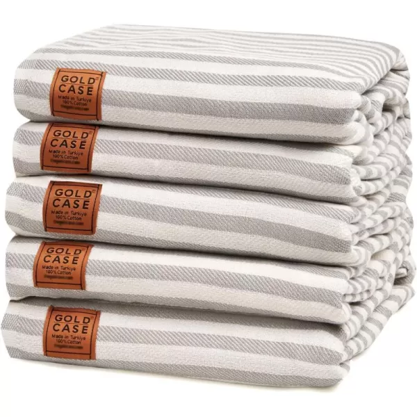 Gold CASE Turkish Beach Towel MYRA  40x70 inches XXL Oversized Bath Towels 100 Cotton Quick Dry Sand Free  with Free Reusable Bag Gift  Super Soft MyraOrangeGrey BeachBath Towel Set