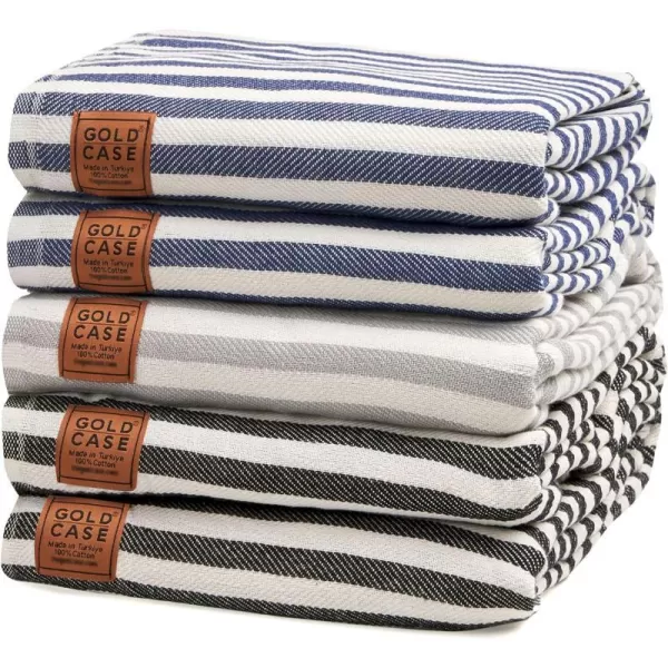 Gold CASE Turkish Beach Towel MYRA  40x70 inches XXL Oversized Bath Towels 100 Cotton Quick Dry Sand Free  with Free Reusable Bag Gift  Super Soft MyraOrangeMultidark BeachBath Towel Set