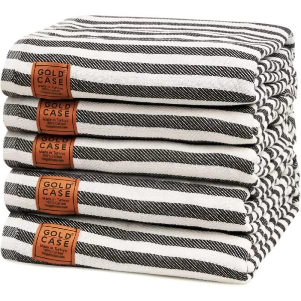 Gold CASE Turkish Beach Towel MYRA  40x70 inches XXL Oversized Bath Towels 100 Cotton Quick Dry Sand Free  with Free Reusable Bag Gift  Super Soft MyraOrangeBlack BeachBath Towel Set