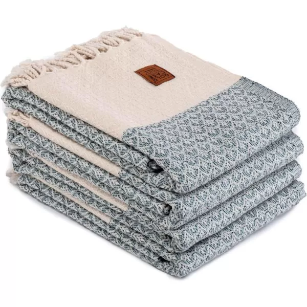 Zeus Original Turkish Hand Towels by Gold CASE  Set of 420x40 100 Cotton Decorative Towel  Bathroom and Kitchen Peshtemal for Hand Face Hair SPA Farmhouse Gym Tea and Dishcloth OrangeAqua Helen Beach Bath Towel