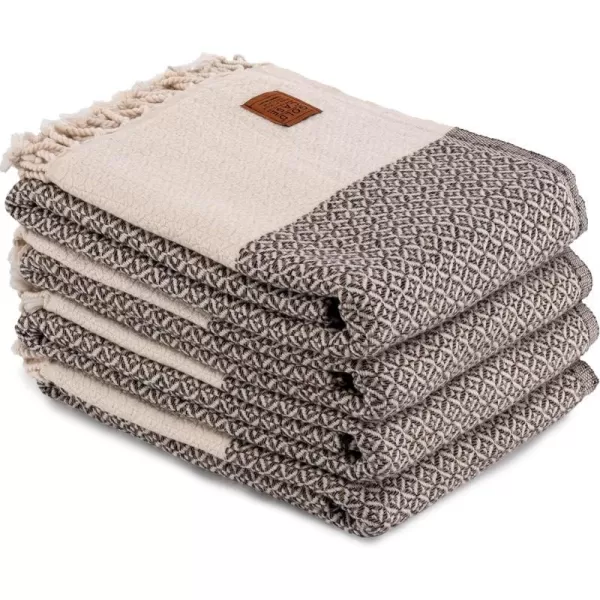 Zeus Original Turkish Hand Towels by Gold CASE  Set of 420x40 100 Cotton Decorative Towel  Bathroom and Kitchen Peshtemal for Hand Face Hair SPA Farmhouse Gym Tea and Dishcloth OrangeBeige Aphrodite Beach Bath Towel