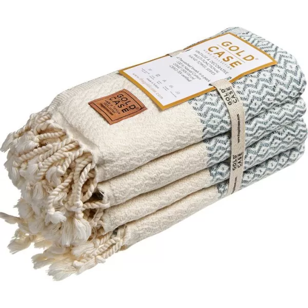 Zeus Original Turkish Hand Towels by Gold CASE  Set of 420x40 100 Cotton Decorative Towel  Bathroom and Kitchen Peshtemal for Hand Face Hair SPA Farmhouse Gym Tea and Dishcloth OrangeAqua Zeus Hand Towel