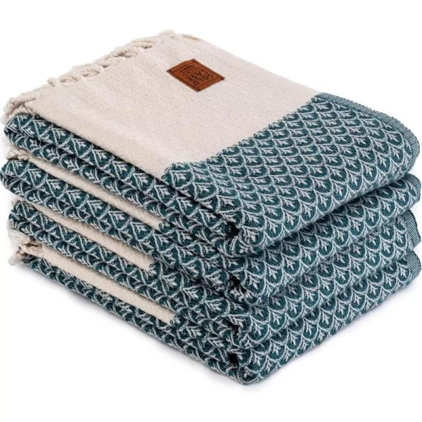 Zeus Original Turkish Hand Towels by Gold CASE  Set of 420x40 100 Cotton Decorative Towel  Bathroom and Kitchen Peshtemal for Hand Face Hair SPA Farmhouse Gym Tea and Dishcloth OrangeTeal Helen Beach Bath Towel