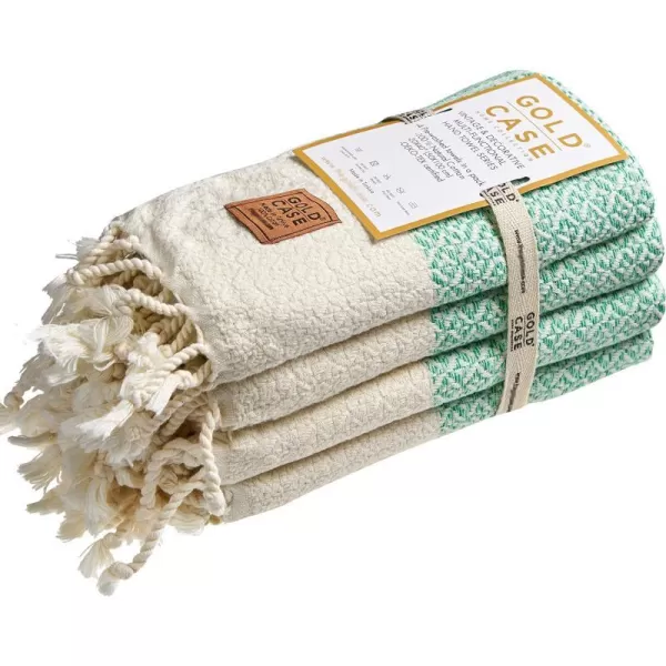 Zeus Original Turkish Hand Towels by Gold CASE  Set of 420x40 100 Cotton Decorative Towel  Bathroom and Kitchen Peshtemal for Hand Face Hair SPA Farmhouse Gym Tea and Dishcloth OrangeAqua Aphrodite Hand Towel