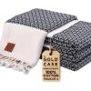 imageGold CASE Turkish Hand Towels for Bathroom Set of 420x40100 Cotton Bathroom Hand Towels  Zeus Towel for Spa Face Tea ampamp Dishcloth  Decorative Cloth  BlackBlack