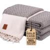 imageGold CASE Turkish Hand Towels for Bathroom Set of 420x40100 Cotton Bathroom Hand Towels  Zeus Towel for Spa Face Tea ampamp Dishcloth  Decorative Cloth  BlackBeige