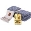 imageGold CASE Turkish Hand Towels for Bathroom Set of 420x40100 Cotton Bathroom Hand Towels  Zeus Towel for Spa Face Tea ampamp Dishcloth  Decorative Cloth  BlackNavy Blue
