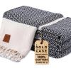 imageGold CASE Turkish Hand Towels for Bathroom Set of 420x40100 Cotton Bathroom Hand Towels  Zeus Towel for Spa Face Tea ampamp Dishcloth  Decorative Cloth  BlackBlack