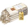 imageGold CASE Turkish Hand Towels for Bathroom Set of 420x40100 Cotton Bathroom Hand Towels  Zeus Towel for Spa Face Tea ampamp Dishcloth  Decorative Cloth  BlackBrown