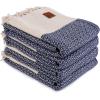 imageGold CASE Turkish Hand Towels for Bathroom Set of 420x40100 Cotton Bathroom Hand Towels  Zeus Towel for Spa Face Tea ampamp Dishcloth  Decorative Cloth  BlackNavy Blue