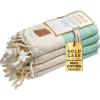 imageGold CASE Turkish Hand Towels for Bathroom Set of 420x40100 Cotton Bathroom Hand Towels  Zeus Towel for Spa Face Tea ampamp Dishcloth  Decorative Cloth  BlackAqua