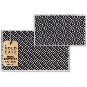imageGold CASE Turkish Hand Towels for Bathroom Set of 420x40100 Cotton Bathroom Hand Towels  Zeus Towel for Spa Face Tea ampamp Dishcloth  Decorative Cloth  BlackBlack