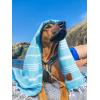 imageGold CASE Turkish Beach Towel  100 Cotton Large Turkish Bath Towels 70 x 38  LYCIA Oversized Quick Dry ampamp Sand Free Beach Towel with Bag  Lightweight Turkish Towels  BeigeGrey