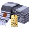 imageGold CASE Turkish Beach Towel  100 Cotton Large Turkish Bath Towels 70 x 38  LYCIA Oversized Quick Dry ampamp Sand Free Beach Towel with Bag  Lightweight Turkish Towels  BeigeOlymposblack
