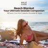 imageGold CASE Turkish Beach Towel  100 Cotton Large Turkish Bath Towels 70 x 38  LYCIA Oversized Quick Dry ampamp Sand Free Beach Towel with Bag  Lightweight Turkish Towels  BeigeOlymposblue