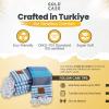 imageGold CASE Turkish Beach Towel  100 Cotton Large Turkish Bath Towels 70 x 38  LYCIA Oversized Quick Dry ampamp Sand Free Beach Towel with Bag  Lightweight Turkish Towels  BeigeOlymposblue