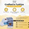 imageGold CASE Turkish Beach Towel  100 Cotton Large Turkish Bath Towels 70 x 38  LYCIA Oversized Quick Dry ampamp Sand Free Beach Towel with Bag  Lightweight Turkish Towels  BeigeTones of Blue