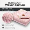 imageGold Case Throw Blanket for Couch  100 Recycled Turkish Cotton Blankets ampamp Throws  Elegant Decorative Throw Blankets for Living Room Sofa  Woven Throws for Couch  Black  60x80Vintage Pink