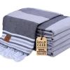 imageGold CASE Turkish Beach Towel  100 Cotton Large Turkish Bath Towels 70 x 38  LYCIA Oversized Quick Dry ampamp Sand Free Beach Towel with Bag  Lightweight Turkish Towels  BeigeOlymposblack