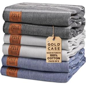 imageGold CASE Turkish Beach Towel  100 Cotton Large Turkish Bath Towels 70 x 38  LYCIA Oversized Quick Dry ampamp Sand Free Beach Towel with Bag  Lightweight Turkish Towels  BeigeMulti Dark