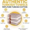 imageGold CASE Turkish Beach Towel  100 Cotton Large Turkish Bath Towels with Bag 71 x 40  MYRA Oversized Quick Dry ampamp Sand Free Towels  Lightweight Peshtemal  AquaBeige Brown