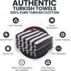 imageGold CASE Turkish Beach Towel  100 Cotton Large Turkish Bath Towels with Bag 71 x 40  MYRA Oversized Quick Dry ampamp Sand Free Towels  Lightweight Peshtemal  AquaBlack