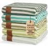 imageGold CASE Turkish Beach Towel  100 Cotton Large Turkish Bath Towels with Bag 71 x 40  MYRA Oversized Quick Dry ampamp Sand Free Towels  Lightweight Peshtemal  AquaTones of Green