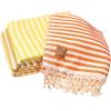 imageGold CASE Turkish Beach Towel  100 Cotton Large Turkish Bath Towels with Bag 71 x 40  MYRA Oversized Quick Dry ampamp Sand Free Towels  Lightweight Peshtemal  AquaTones of Yellow